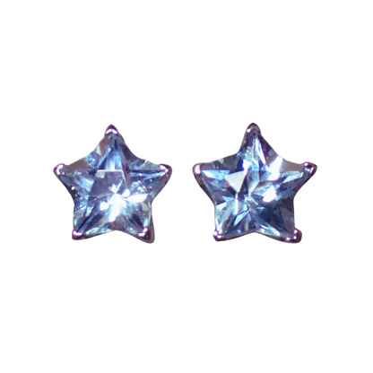 Topas Stern Ohrstecker Silber 925 rhodiniert – 2.81 ct