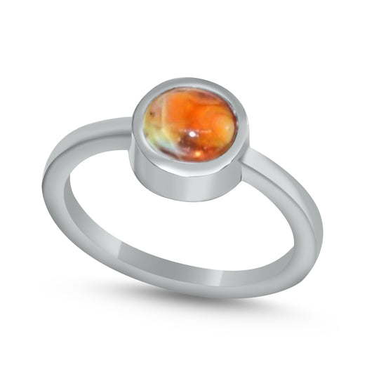 Feueropal Weissgold 750 Ring