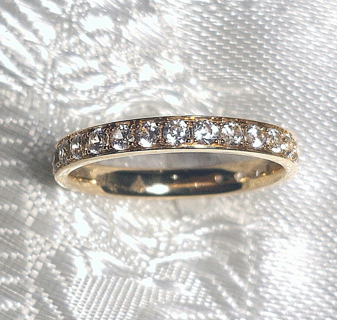 Alliance mit natürlichen Zirkon Edelsteinen, Gelbgold 18K. - Jewelry & Gems - Fisher Design