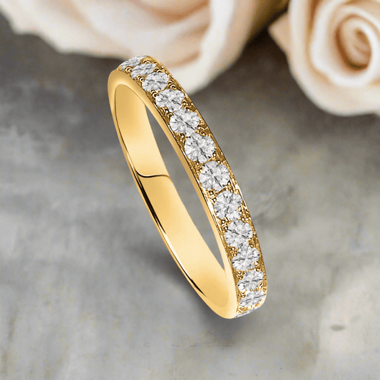 Alliance mit natürlichen Zirkon Edelsteinen, Gelbgold 18K. - Jewelry & Gems - Fisher Design