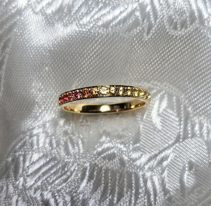 Alliance mit Saphir Multicolor in Gold 18K. - Jewelry & Gems - Fisher Design