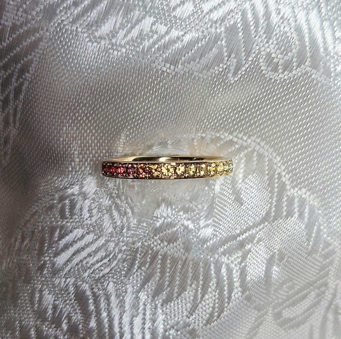 Alliance mit Saphir Multicolor in Gold 18K. - Jewelry & Gems - Fisher Design