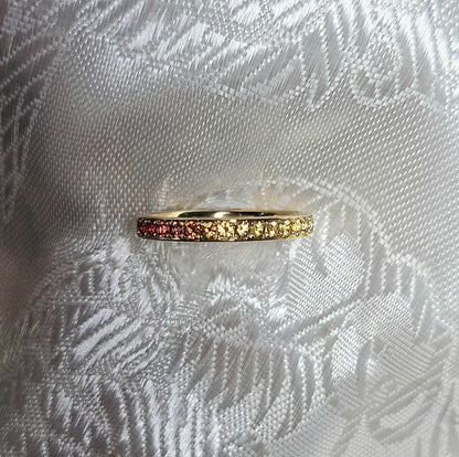 Alliance mit Saphir Multicolor in Gold 18K. - Jewelry & Gems - Fisher Design