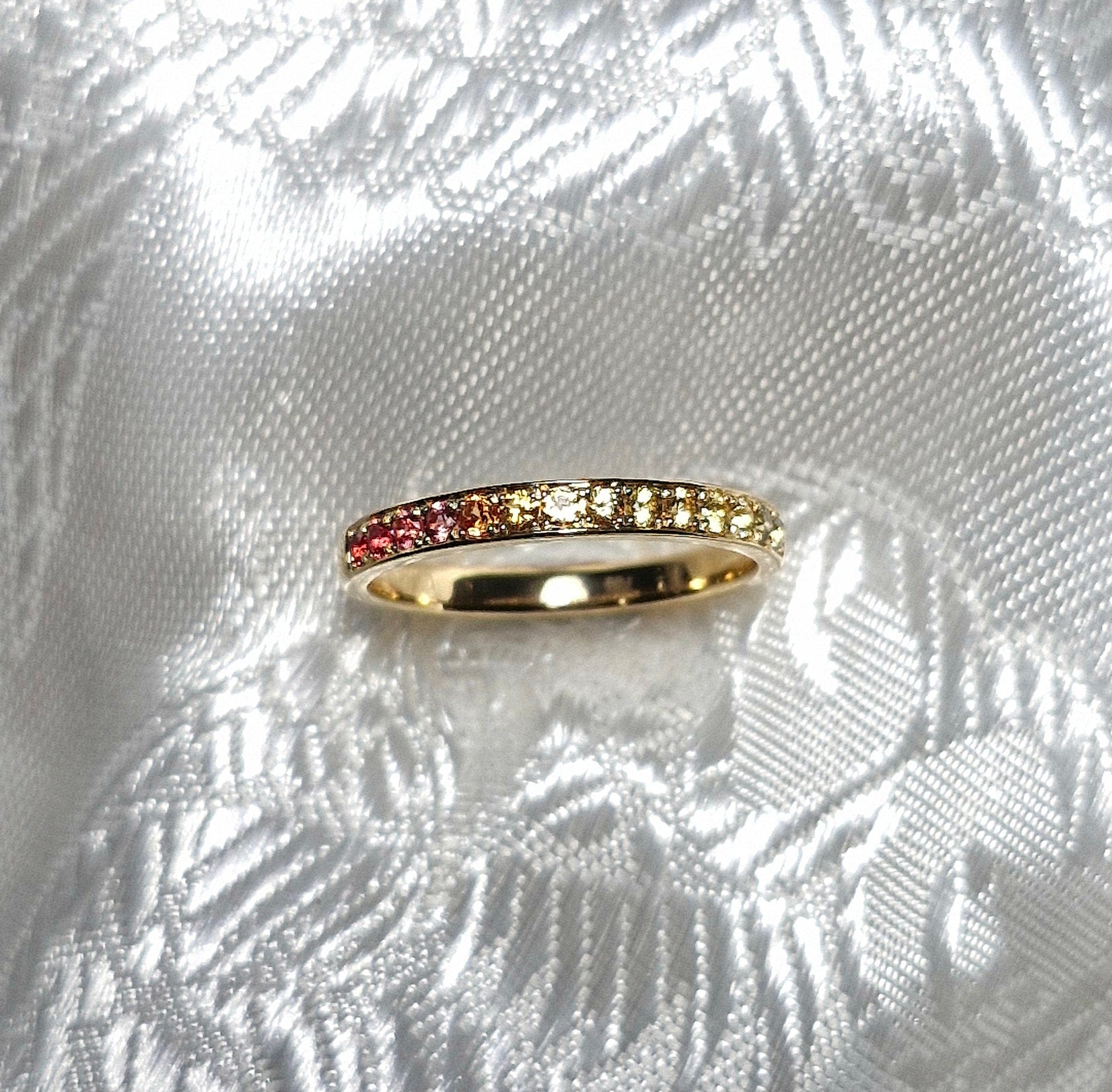 Alliance mit Saphir Multicolor in Gold 18K. - Jewelry & Gems - Fisher Design