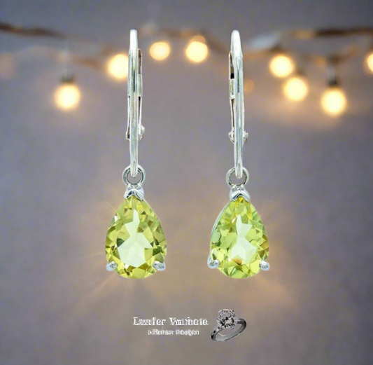 Boucles d'oreilles quartz citron