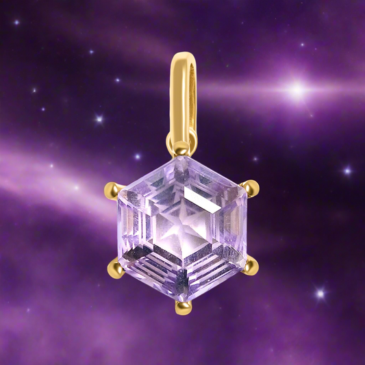 Amethyst Anhänger in Gelbgold 750