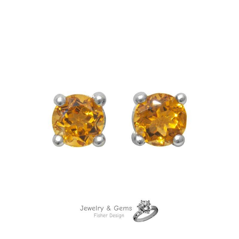 Citrin Ohrstecker 5mm. - Jewelry & Gems - Fisher Design