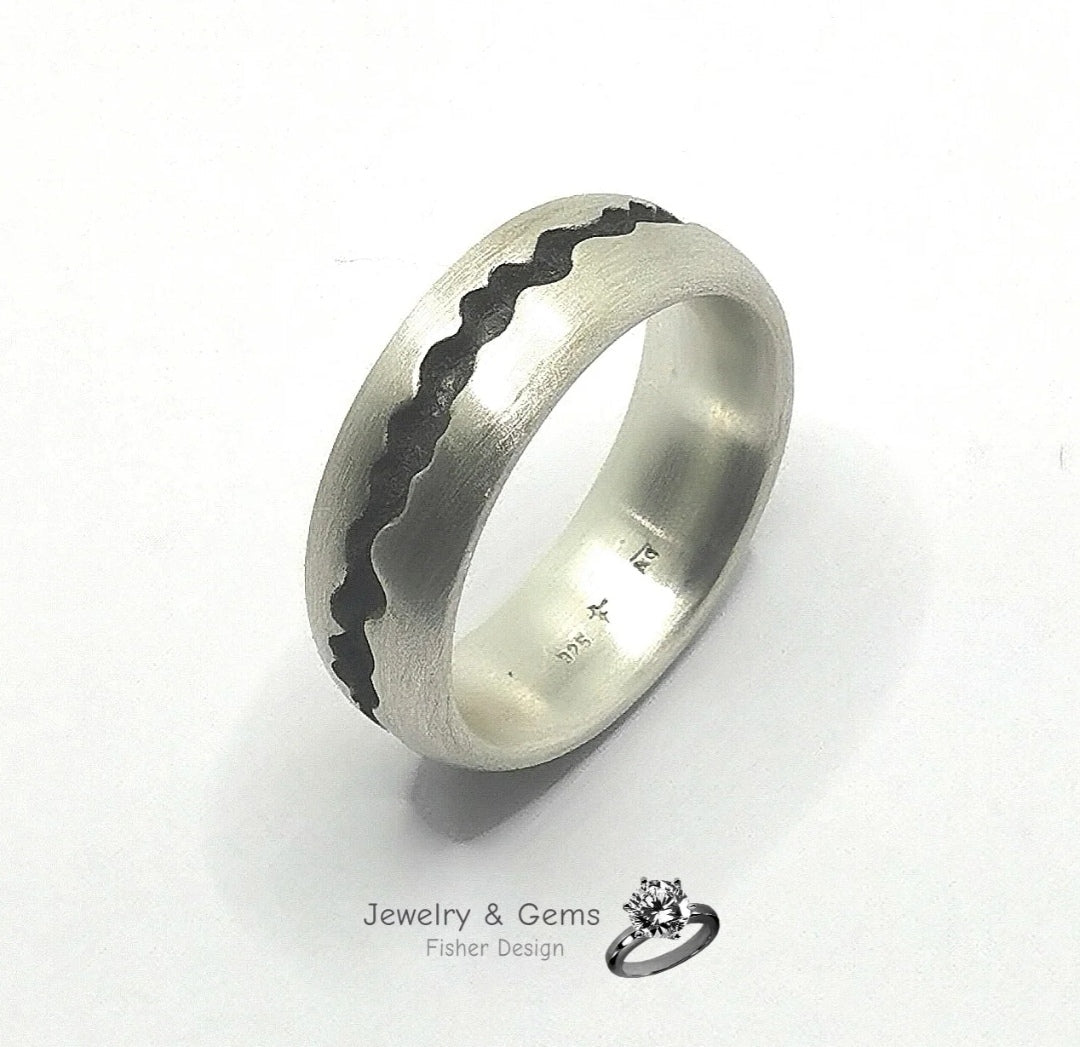 Damenring mit Turmalin – Silberring „River“ 7.5mm - Jewelry & Gems - Fisher Design