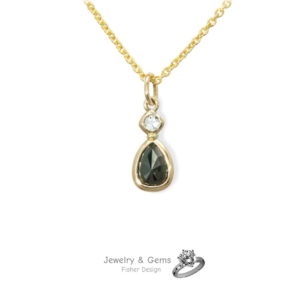 Diamant Anhänger in Gelbgold 18K. (1.51ct.) - Jewelry & Gems - Fisher Design