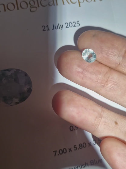 Paraiba Turmalin 0.97ct grün-blau | Natürlich | JGTL Zertifikat