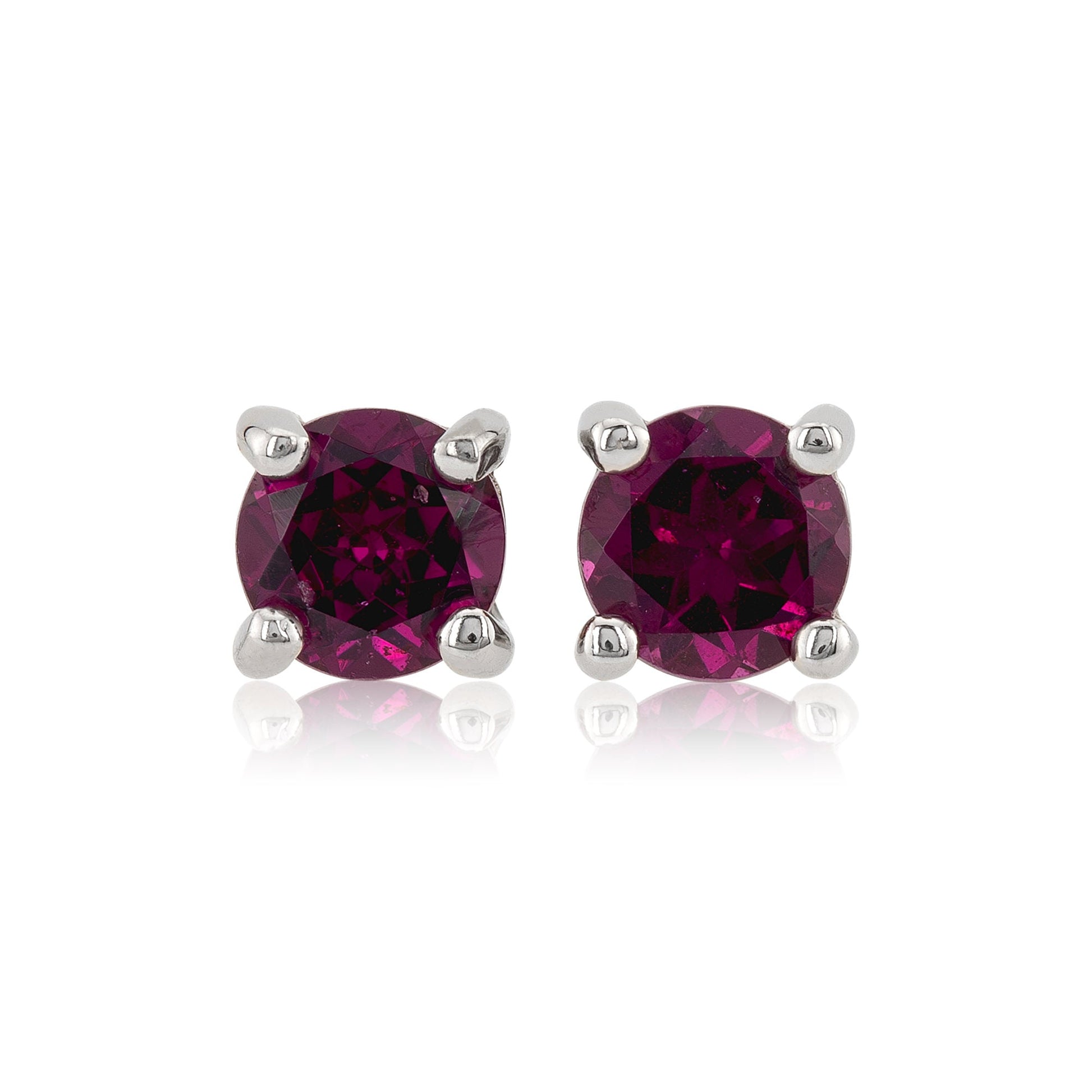 Rhodolite Ohrstecker 5mm. - Jewelry & Gems - Fisher Design