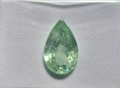 Paraiba Turmalin 5.71ct Tropfen, AGL Zertifikat, Mosambik