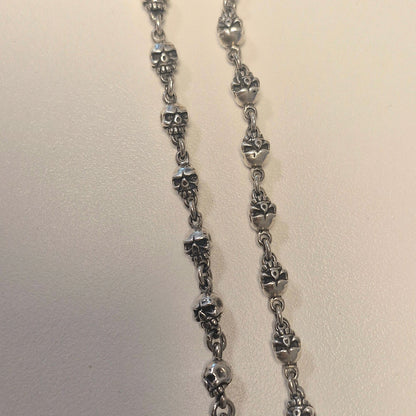 Skull Kette 925 Silber teilgeschwärzt – 51 cm, 49 g, handgefertigt - Jewelry & Gems - Fisher Design