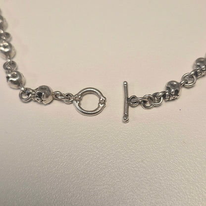 Skull Kette 925 Silber teilgeschwärzt – 51 cm, 49 g, handgefertigt - Jewelry & Gems - Fisher Design