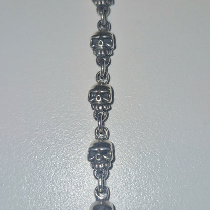 Skull Kette 925 Silber teilgeschwärzt – 51 cm, 49 g, handgefertigt - Jewelry & Gems - Fisher Design