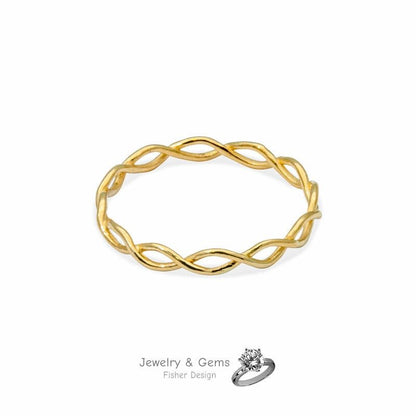 Gold Ring Twist (750) - Jewelry & Gems - Fisher Design