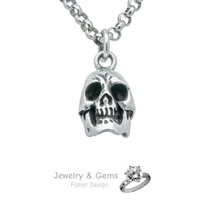 Pendentif tête de mort en argent 925
