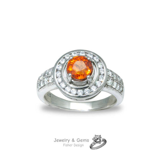 Bague Spessartine en argent